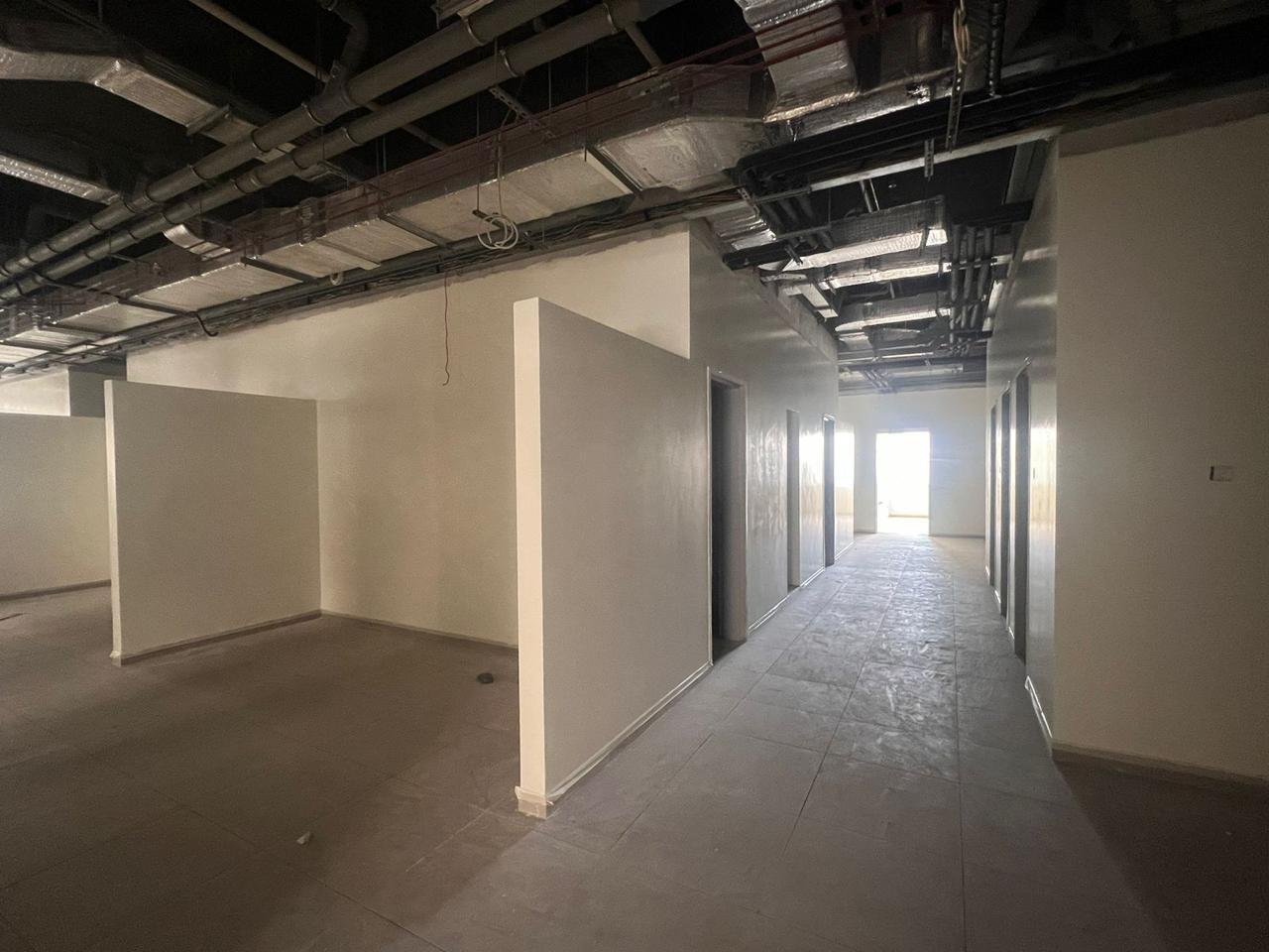 Commercial office partition fit-out in progress