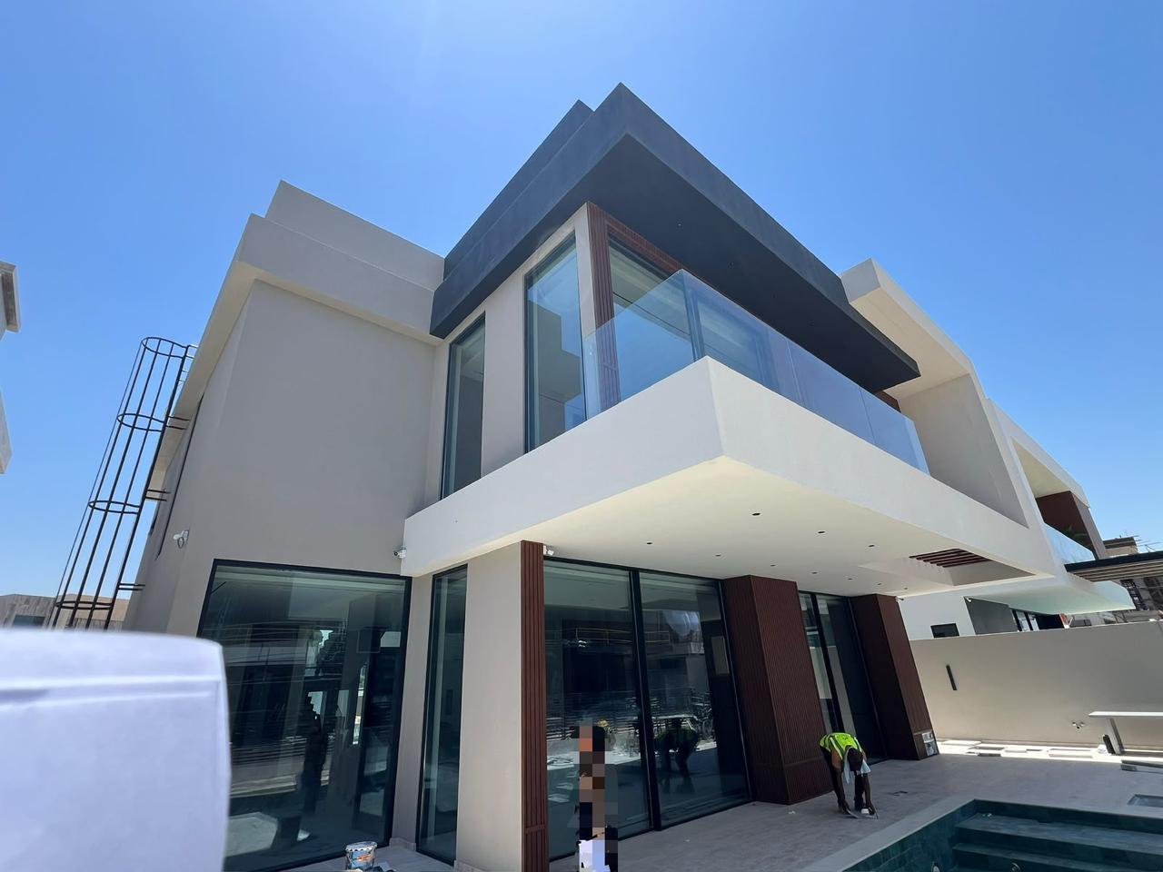 Contemporary villa exterior finishing